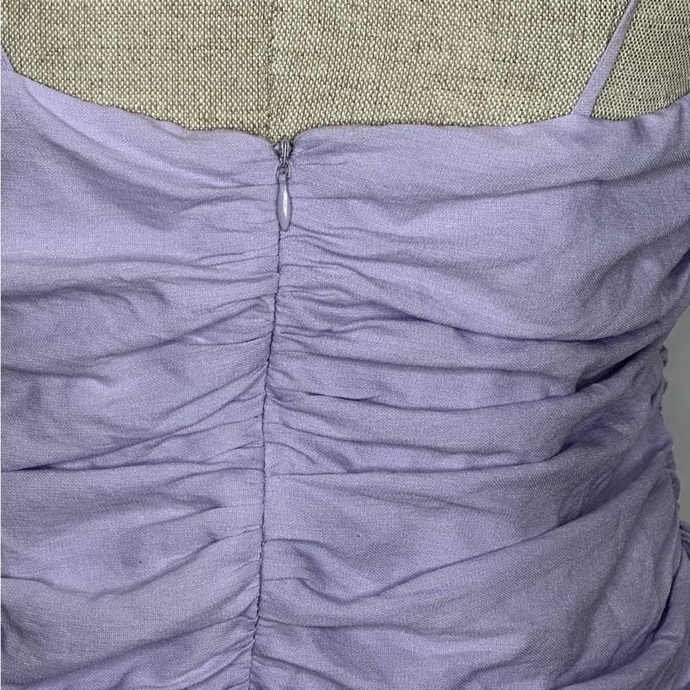 Elodie Lavender Ruched Mini Dress Size Large Coquette Lolita Girly - Thumbnail 8