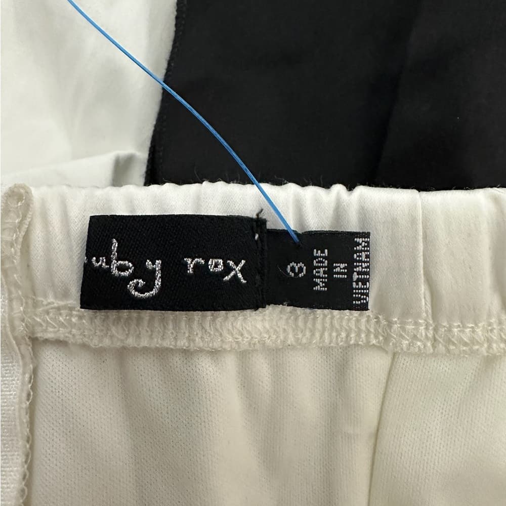 Ruby Rox White Strapless Black Sash Bubble Hem Mini Dress Y2K Size 3 (Juniors) - Thumbnail 3