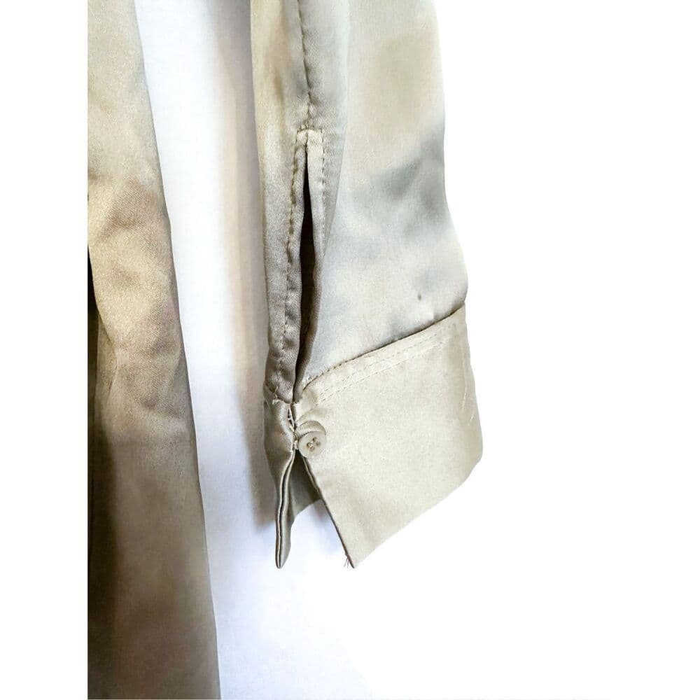 Zara Wrap Satin Effect “Grey Green” Dress Blogger Favorite Womens X-Small - Thumbnail 10