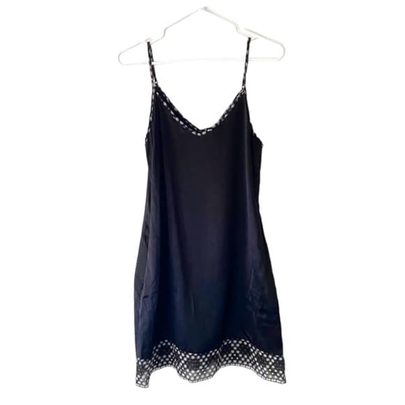 NWT 7 For All Mankind Mini Slip Dress 100% Silk Printed Trim Size Medium Y2K - Thumbnail 16