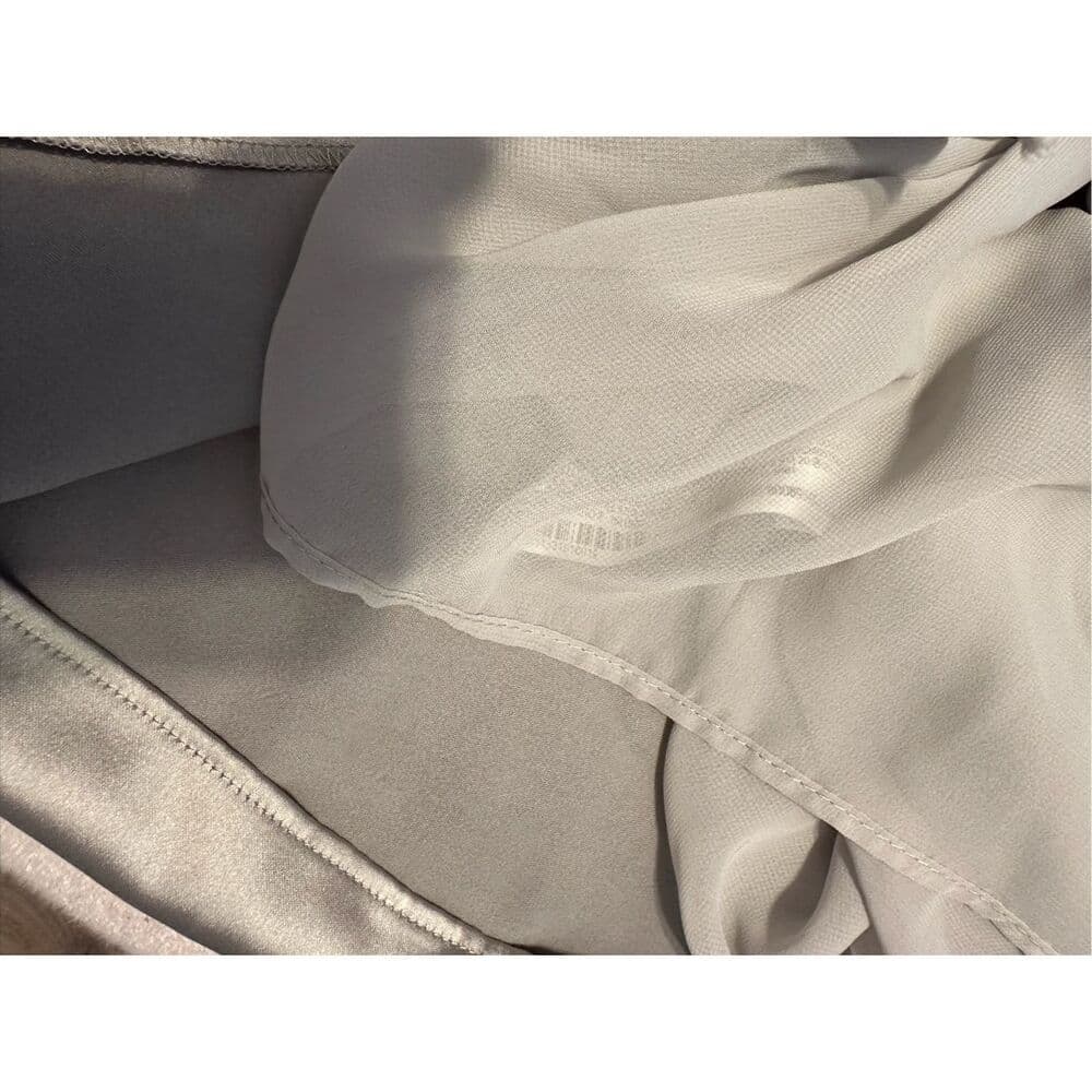 Zara Wrap Satin Effect “Grey Green” Dress Blogger Favorite Womens X-Small - Thumbnail 3