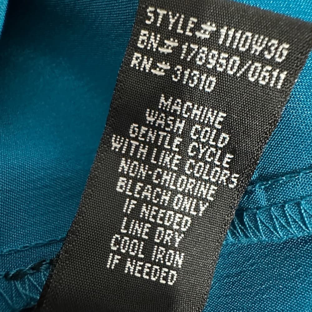 NWT A. Byer Satin Teal Cocktail Dress Pleated Bodice Size 3 | Y2K Deadstock Prom - Thumbnail 7