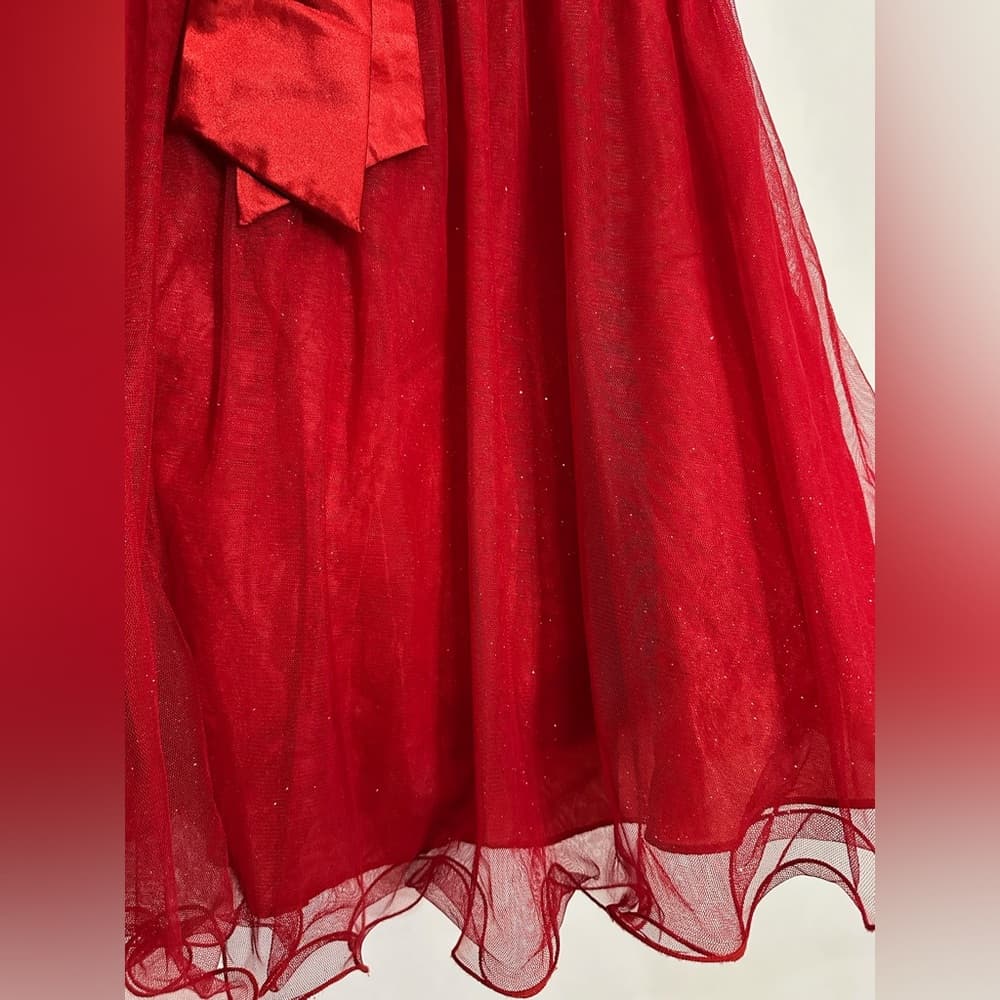 Deb Strapless Red Tulle Corset Dress Lace Up Party Prom Homecoming 11/12 Juniors - Thumbnail 3
