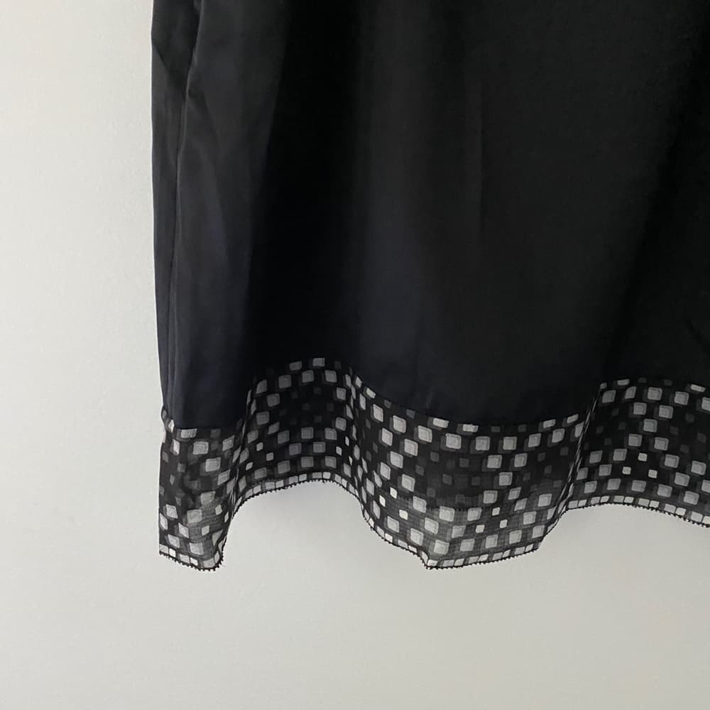 NWT 7 For All Mankind Mini Slip Dress 100% Silk Printed Trim Size Medium Y2K - Thumbnail 5