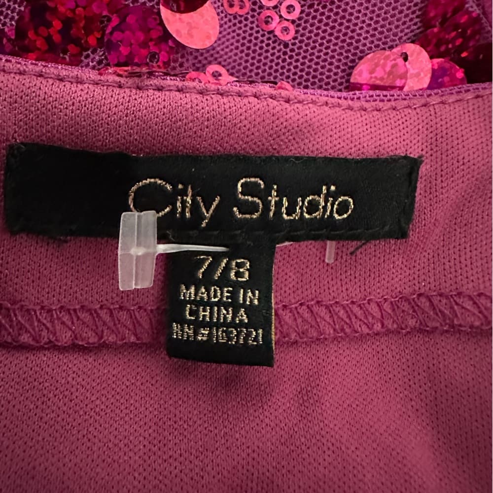 City Studio Sequin Open Back Bodycon Slip Dress Sz 7/8 Juniors Y2K Holiday Party - Thumbnail 9