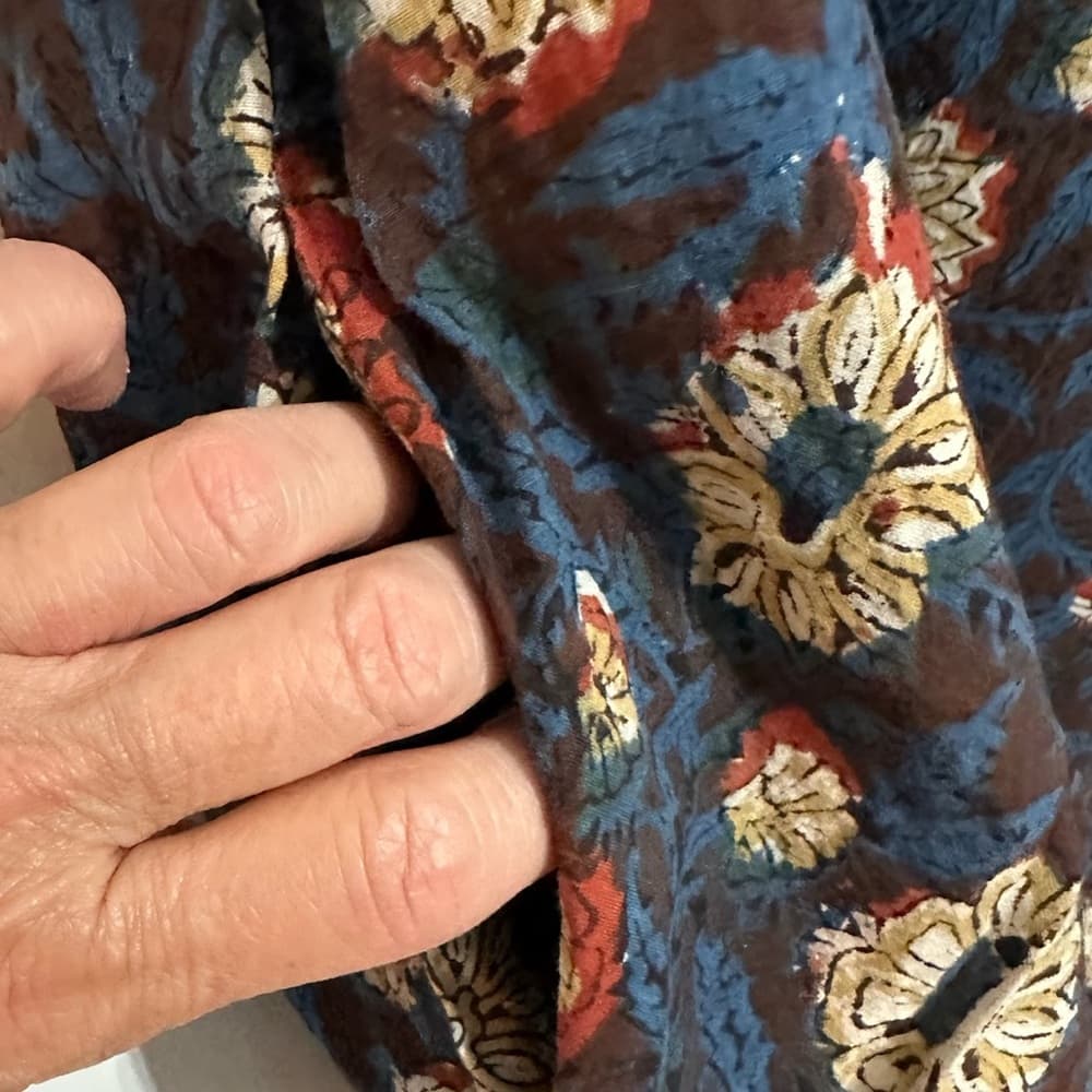 Shade Amour Floral Off-Shoulder Cotton Dress Size Small Vacation Beach Travel - Thumbnail 2