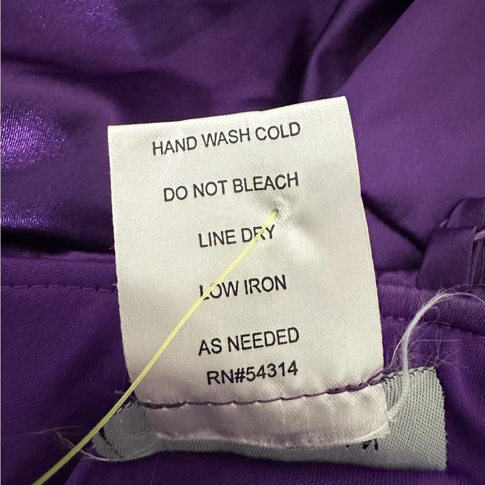 B. Darlin Purple Mini Cocktail Party Dress with Bow Detail Y2K Juniors Size 5/6 - Thumbnail 5