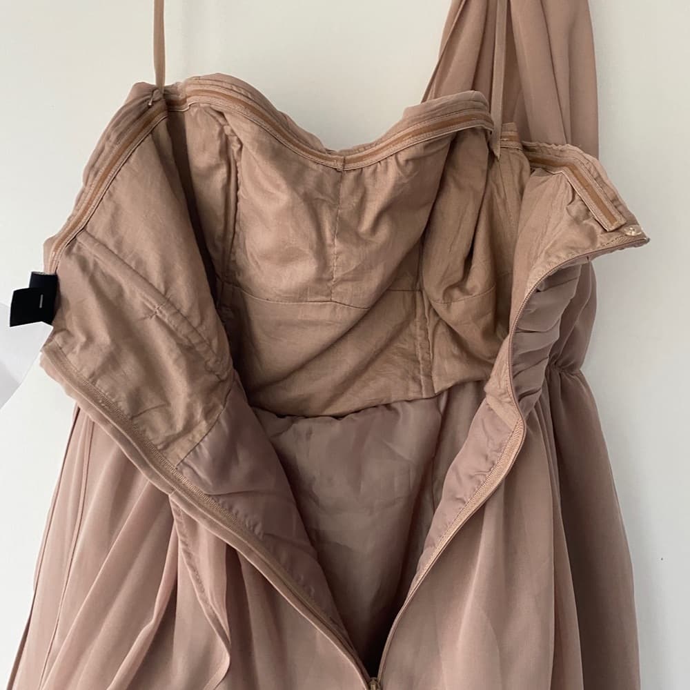 NWT H&M Ruffle Convertible Multi-Way Cocktail Mini Dress Size 10 - Thumbnail 7