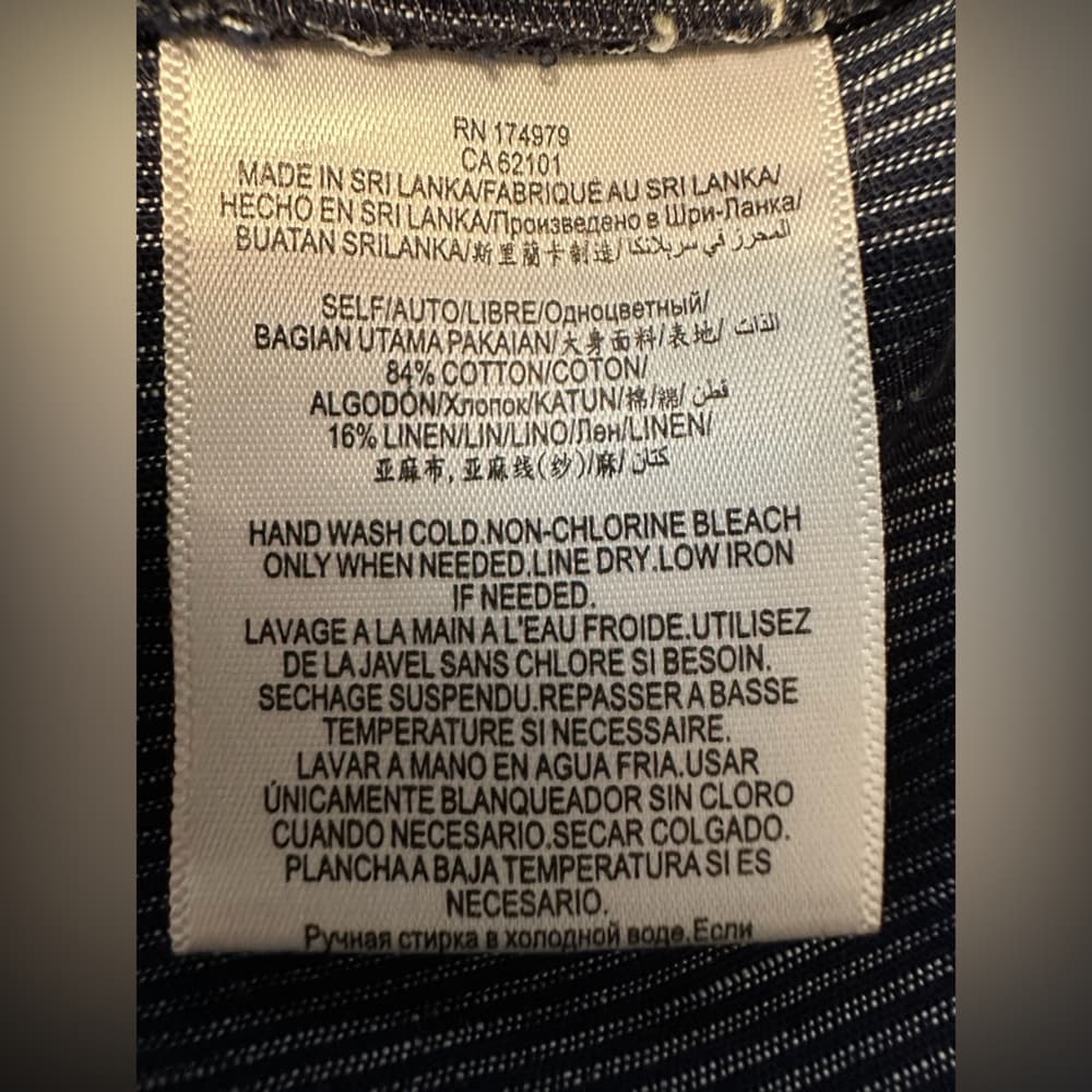 BCBGeneration Denim Pinstripe Mini Apron Overall Mini Dress Size 4 Cottagecore - Thumbnail 10