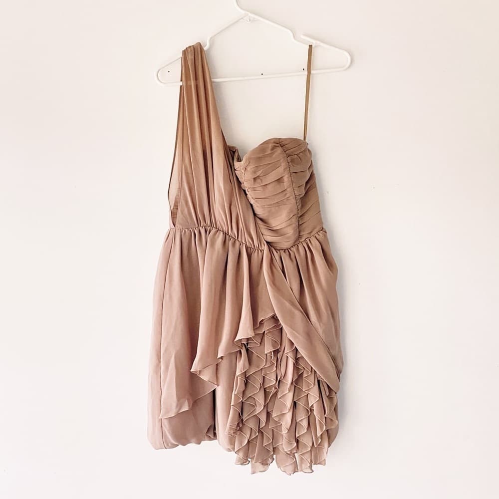 NWT H&M Ruffle Convertible Multi-Way Cocktail Mini Dress Size 10 - Thumbnail 2