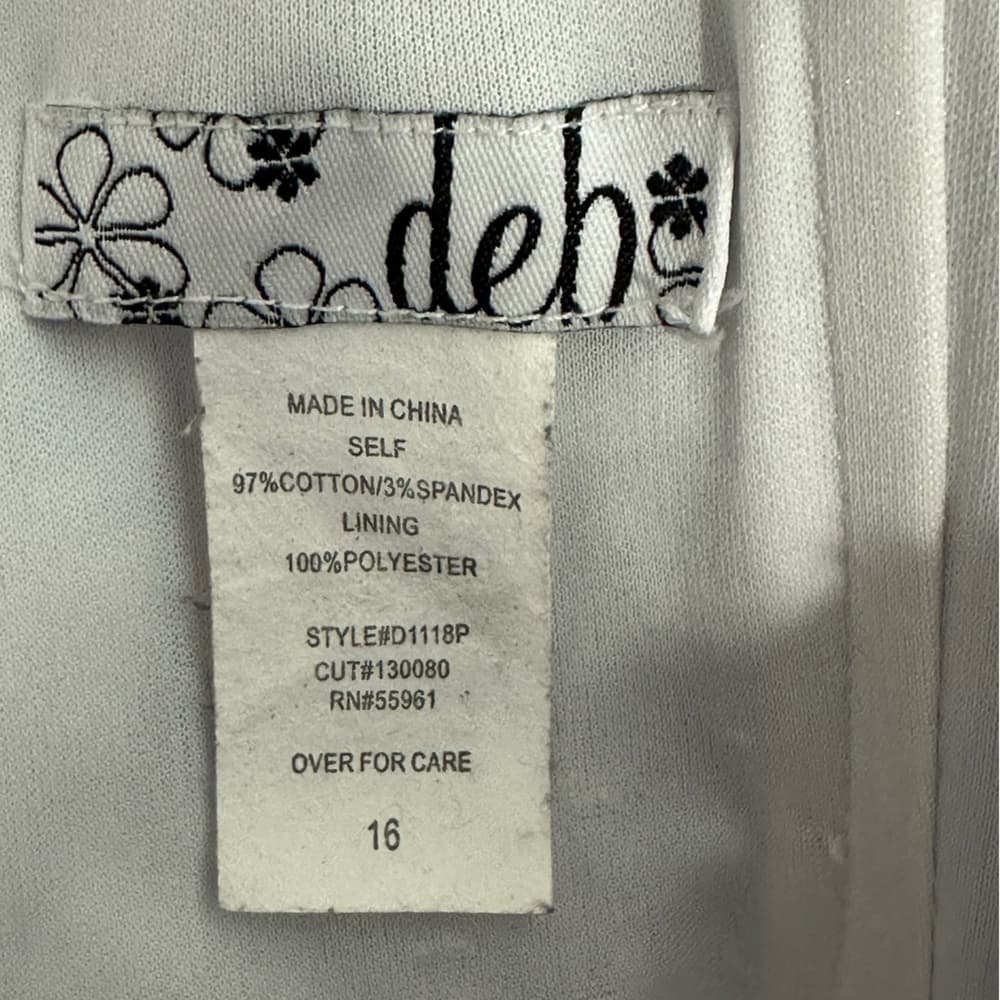 Deb Blue White Floral Strapless Ruffle Dress Y2K Mini Party Summer 16 SEE NOTE - Thumbnail 4