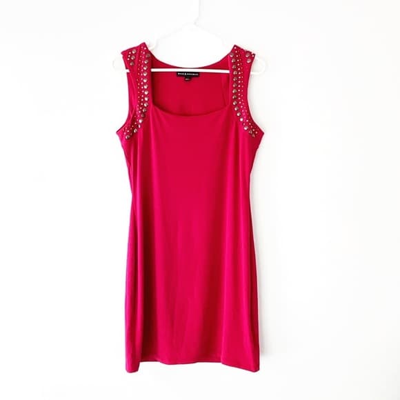 Rock & Republic Fuchsia Pink Studded Bodycon Dress | Size Medium - Thumbnail 11