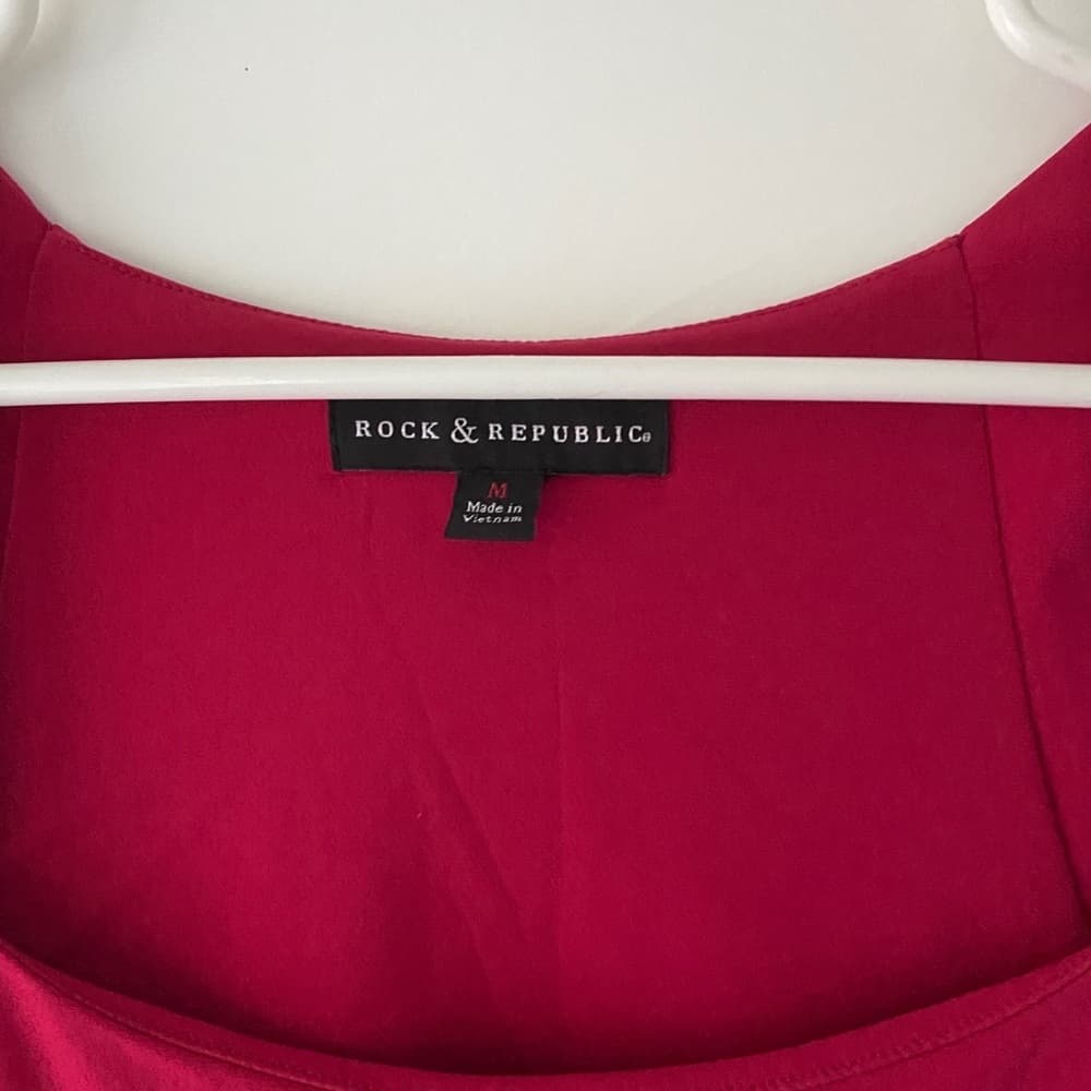 Rock & Republic Fuchsia Pink Studded Bodycon Dress | Size Medium - Thumbnail 5