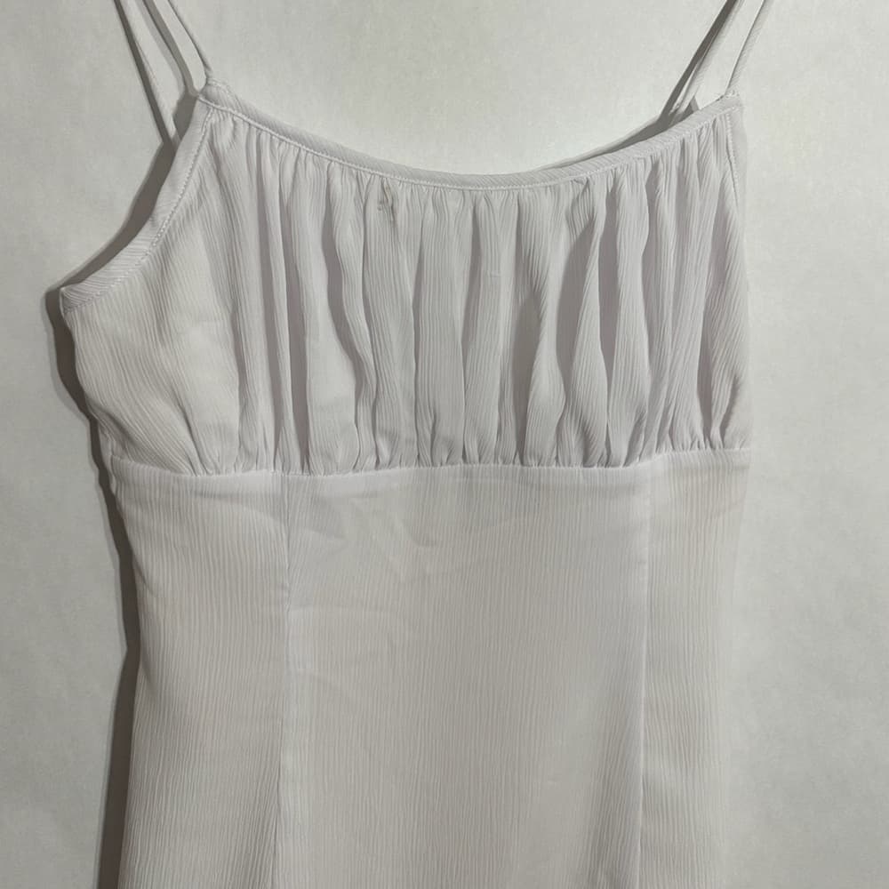 Superdown Revolve Beverly Cami Dress White Ruched Sweetheart Sun Dress Size XS - Thumbnail 5