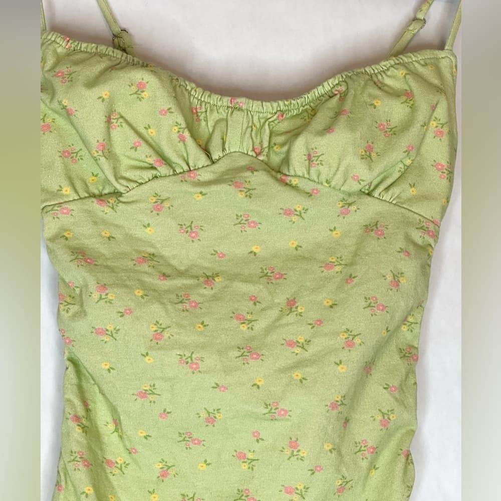 Princess Polly Roslyn Mini Dress in Green Floral US Size 0 - Thumbnail 6
