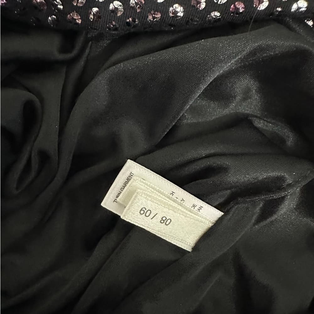 Express Black Sequin Polka Dot Strapless Bodycon Dress Y2K Size XS (X-Small) - Thumbnail 4
