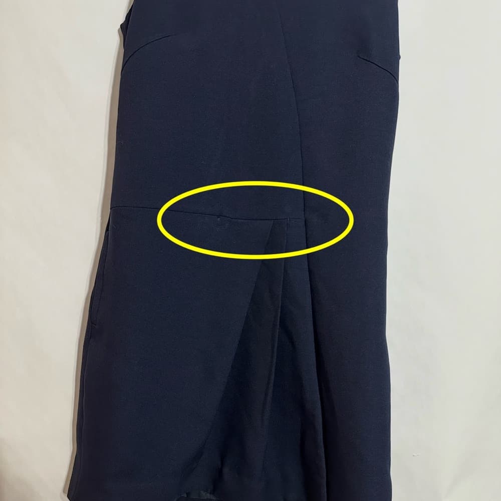 Osman London Navy Sleeveless Asymmetrical Structured Dress A Line US 2 Luxury - Thumbnail 12