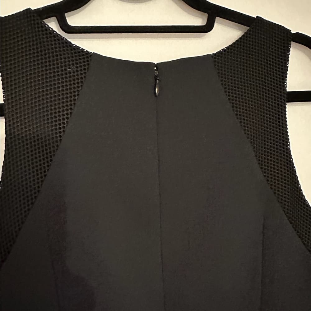 Rebecca Minkoff Acapulco Dress Navy Black Mesh Size 4 Sleek Sleeveless Office - Thumbnail 10