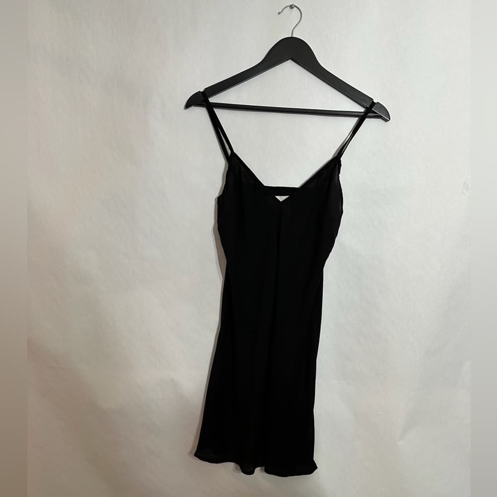 Cleobella Black Strappy Mini Slip Dress Size XS Vampy Minimalist Neutal - Thumbnail 5