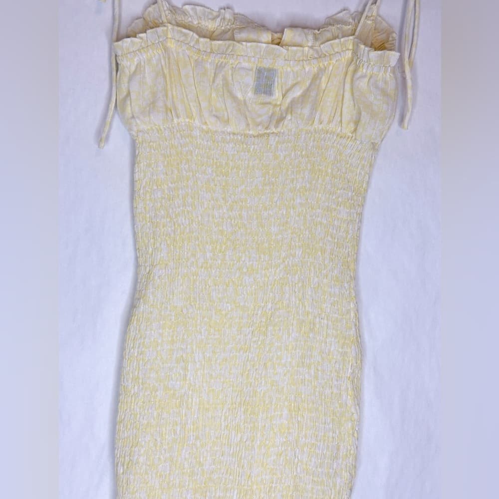 Princess Polly Korina Dress in Gingham Yellow and White US Size 4 Summer Mini - Thumbnail 10