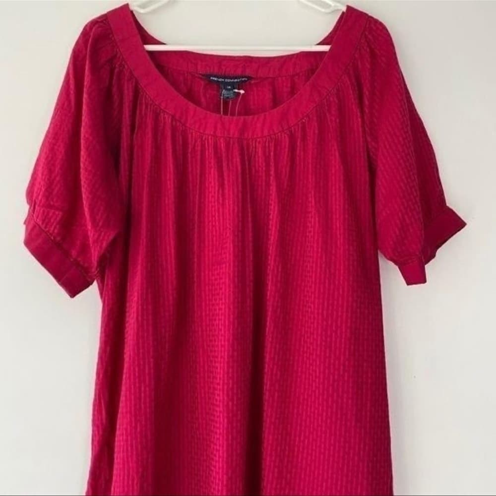 NWT French Connection Pink Babydoll Shift Dress Tunic Barbie Y2K Womens Size 12 - Thumbnail 2