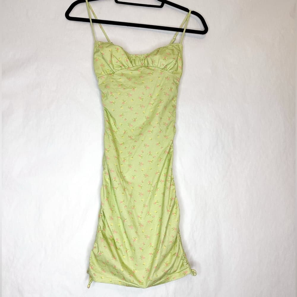 Princess Polly Roslyn Mini Dress in Green Floral US Size 0 - Thumbnail 10