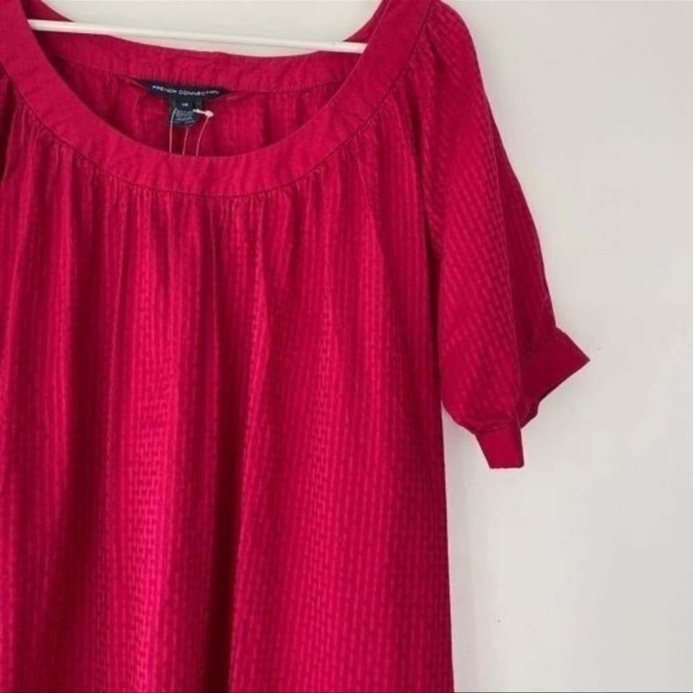 NWT French Connection Pink Babydoll Shift Dress Tunic Barbie Y2K Womens Size 12 - Thumbnail 3