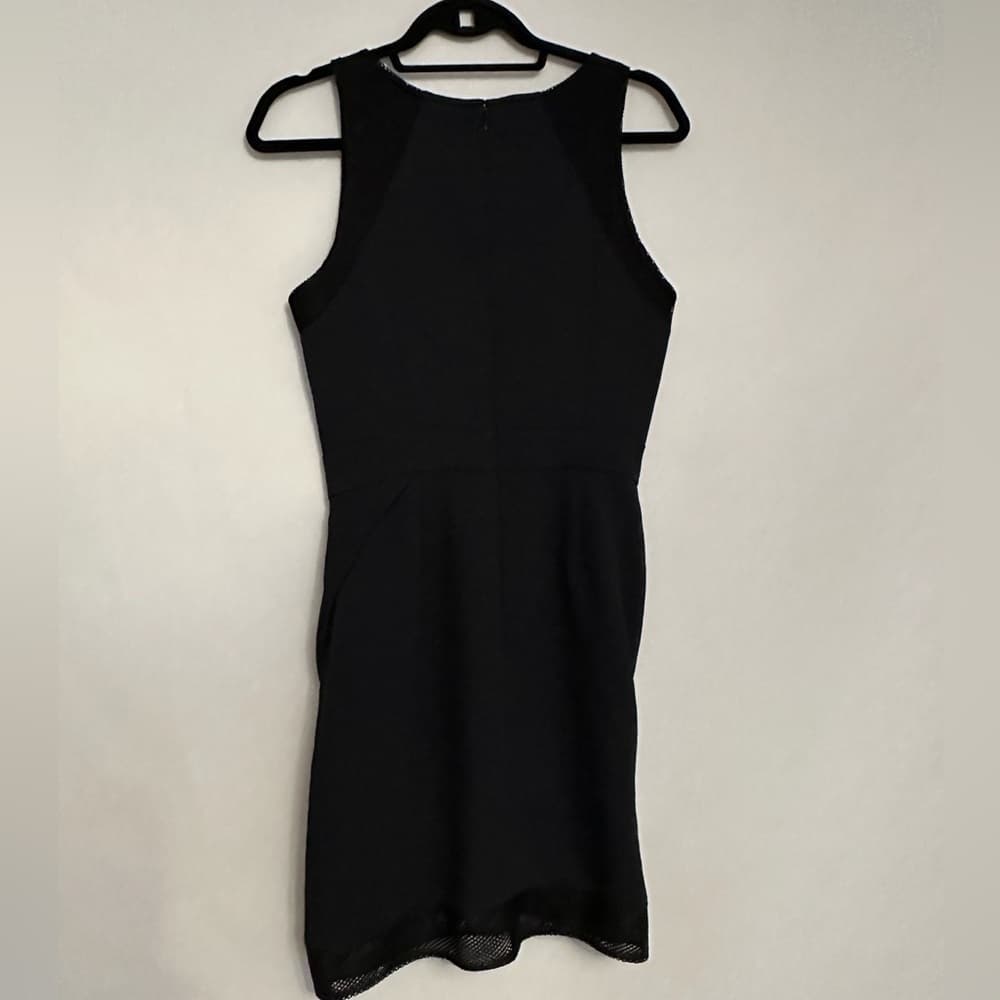 Rebecca Minkoff Acapulco Dress Navy Black Mesh Size 4 Sleek Sleeveless Office - Thumbnail 12