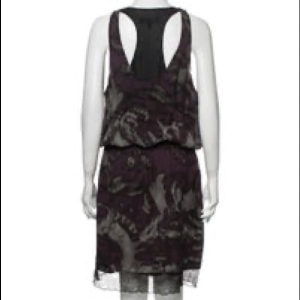 Robert Rodriguez Scoop Neck Silk Shift Dress Multi Color Graphic Print Lace Trim - Thumbnail 13