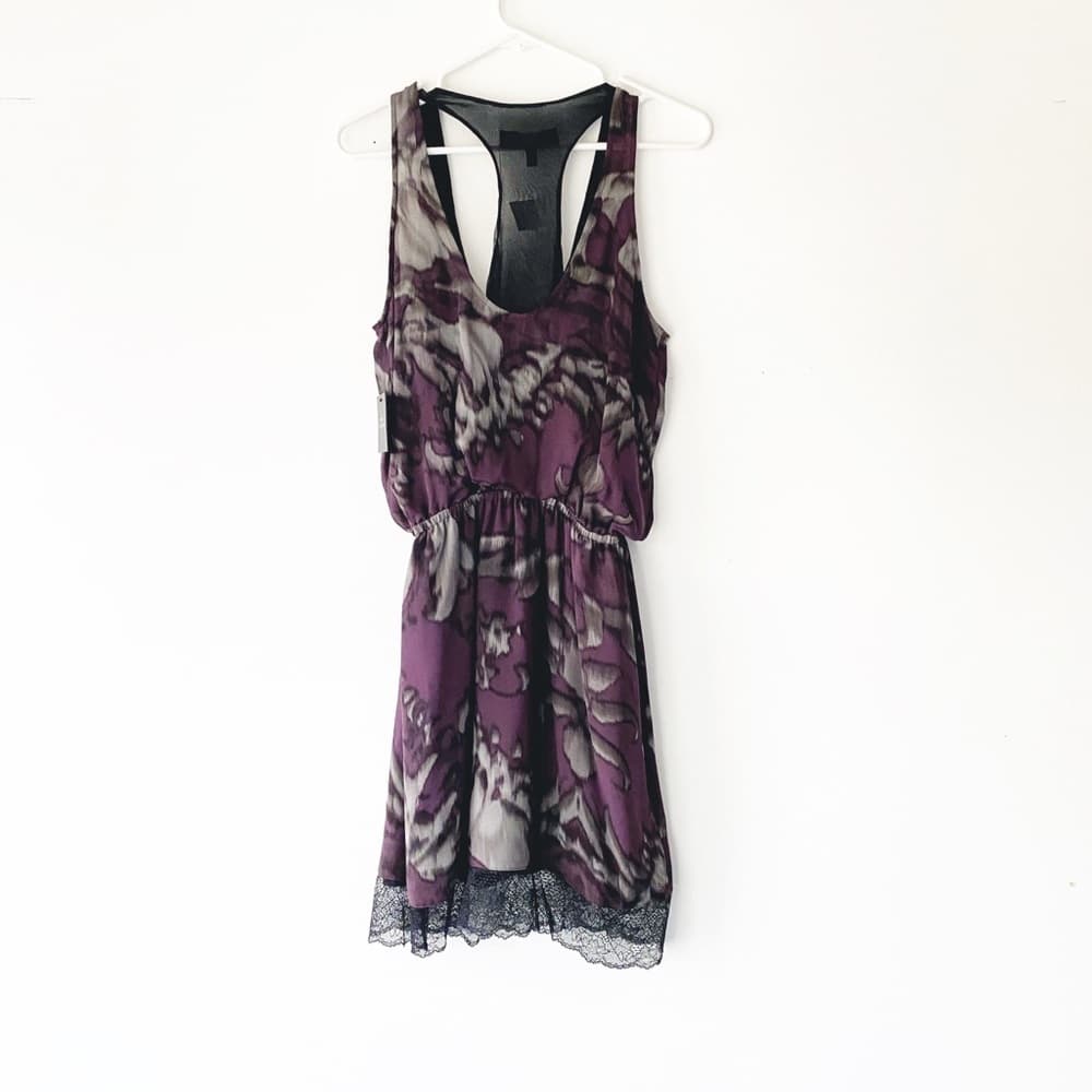 Robert Rodriguez Scoop Neck Silk Shift Dress Multi Color Graphic Print Lace Trim - Thumbnail 11