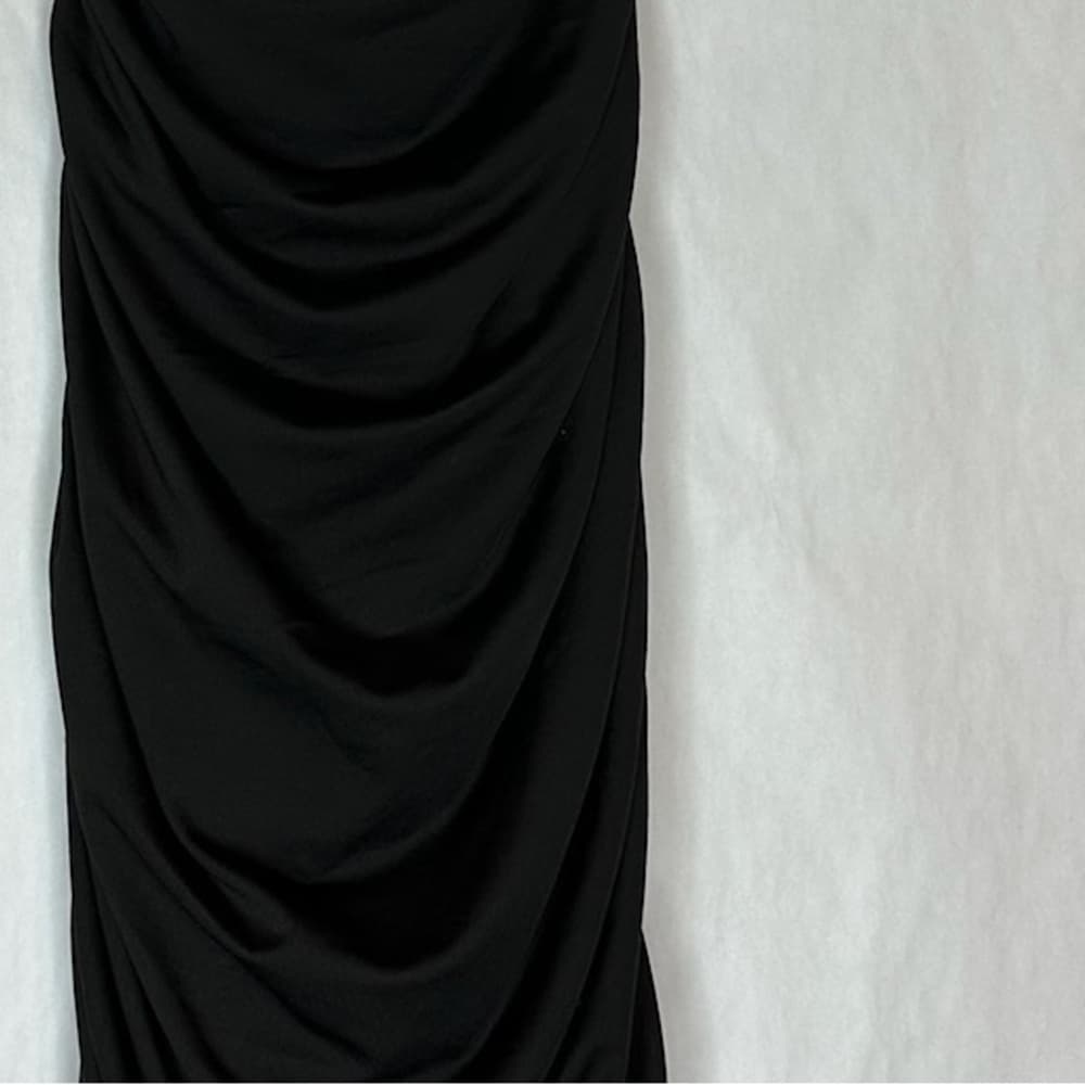 Princess Polly Dottie Mini Dress Black Ruched Crossed Back Straps Size US 8 - Thumbnail 13
