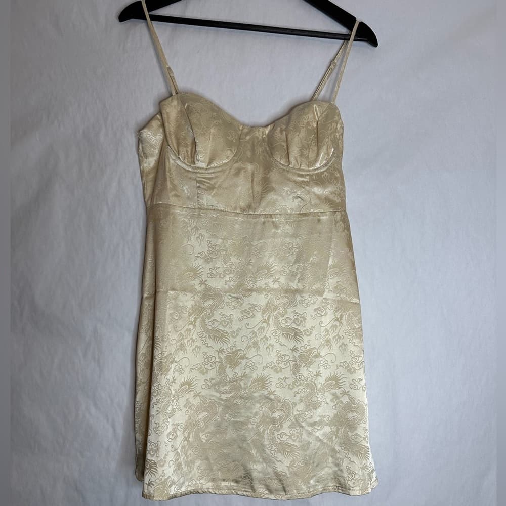 NWT Princess Polly Champagne Pop Mini Dress Womens US Size 10 - Thumbnail 8