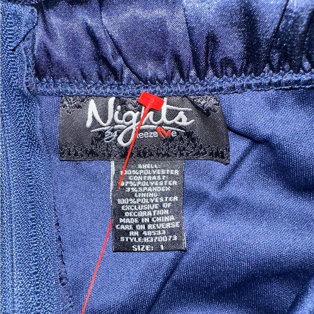 Nights by Teeze Me Strapless Sequin Corset Tulle Party Dress Y2K Blue Juniors 1 - Thumbnail 4