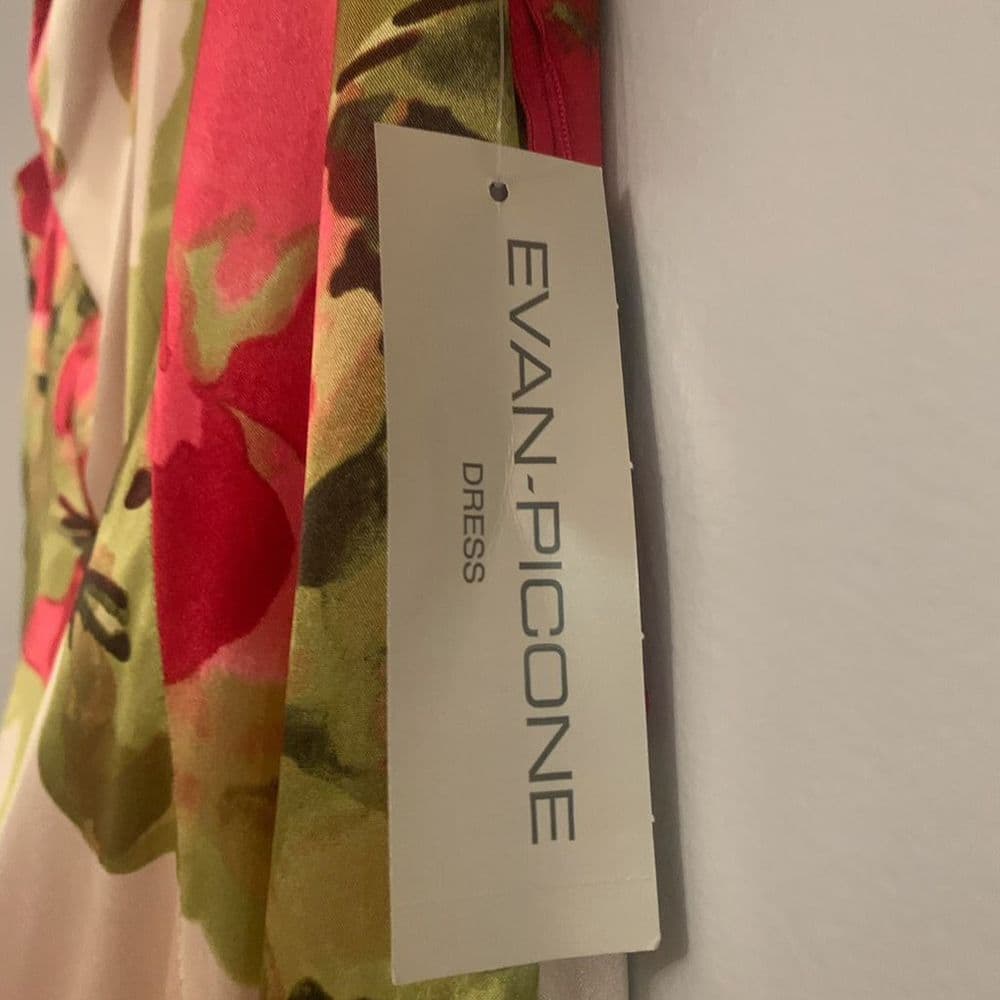 NWT Evan-Picone Floral Sheath Dress Women's Size 12 Knee-Length Sleeveless - Thumbnail 5