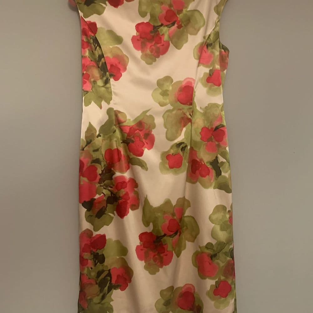 NWT Evan-Picone Floral Sheath Dress Women's Size 12 Knee-Length Sleeveless - Thumbnail 9