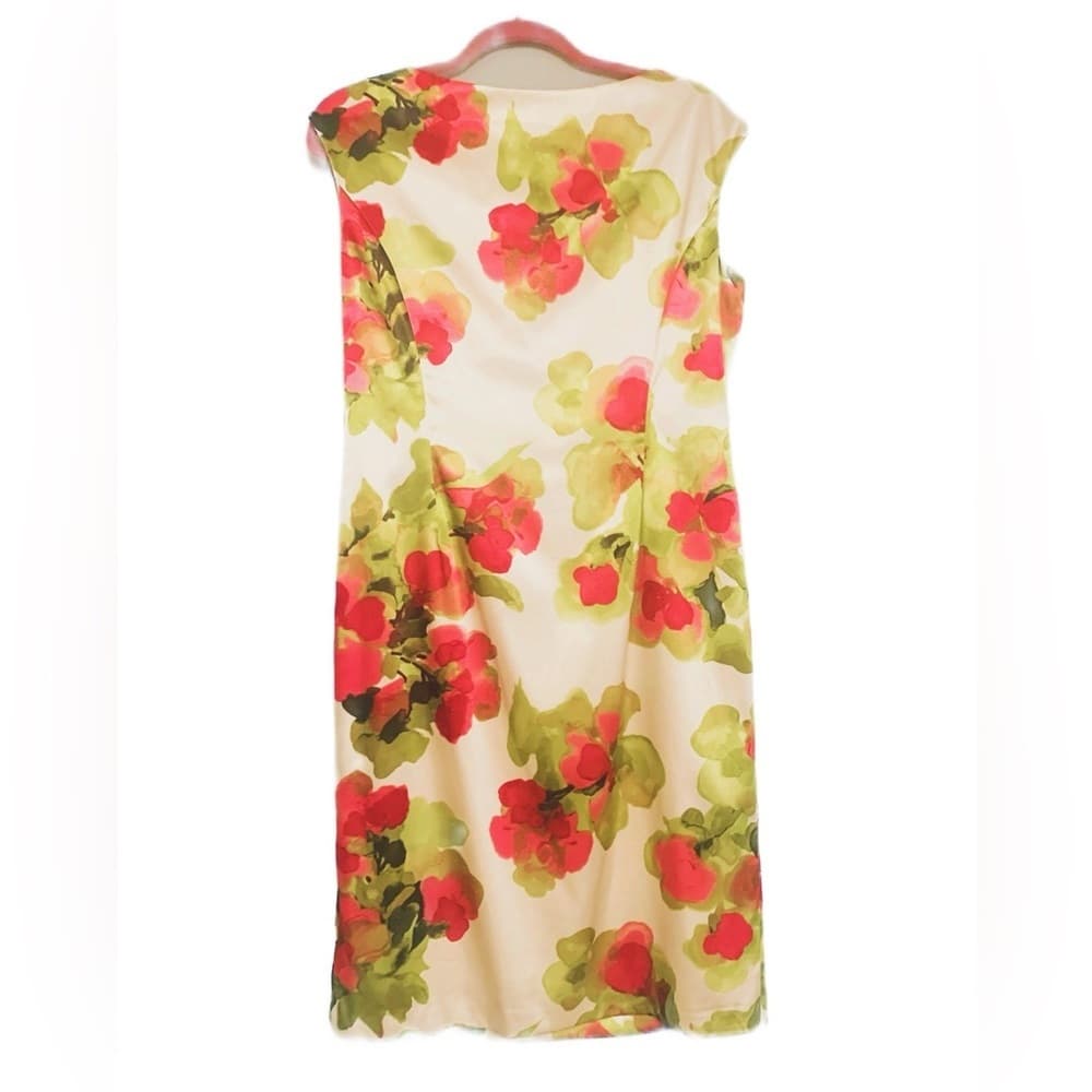 NWT Evan-Picone Floral Sheath Dress Women's Size 12 Knee-Length Sleeveless - Thumbnail 10