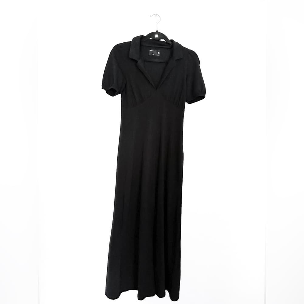 ASOS Design Ultimate Midi Tea Dress with Collar in Black Women’s Size 4 - Thumbnail 7