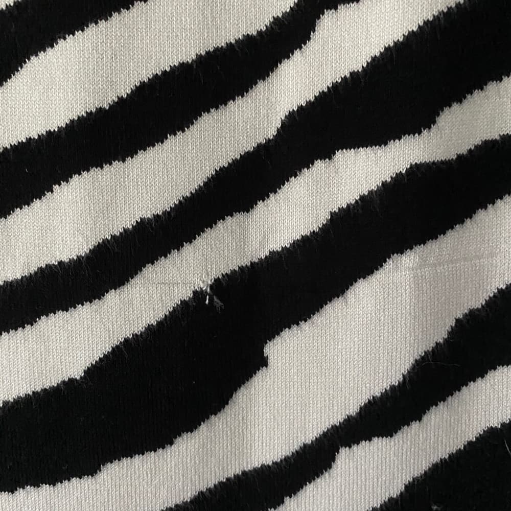 NWT Express Zebra Knit Mini Dress Y2K Bodycon Sleeveless Size Small SEE NOTE - Thumbnail 6