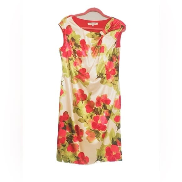 NWT Evan-Picone Floral Sheath Dress Women's Size 12 Knee-Length Sleeveless - Thumbnail 17