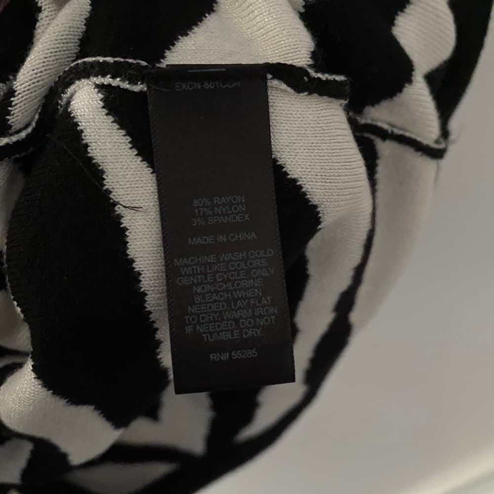 NWT Express Zebra Knit Mini Dress Y2K Bodycon Sleeveless Size Small SEE NOTE - Thumbnail 8