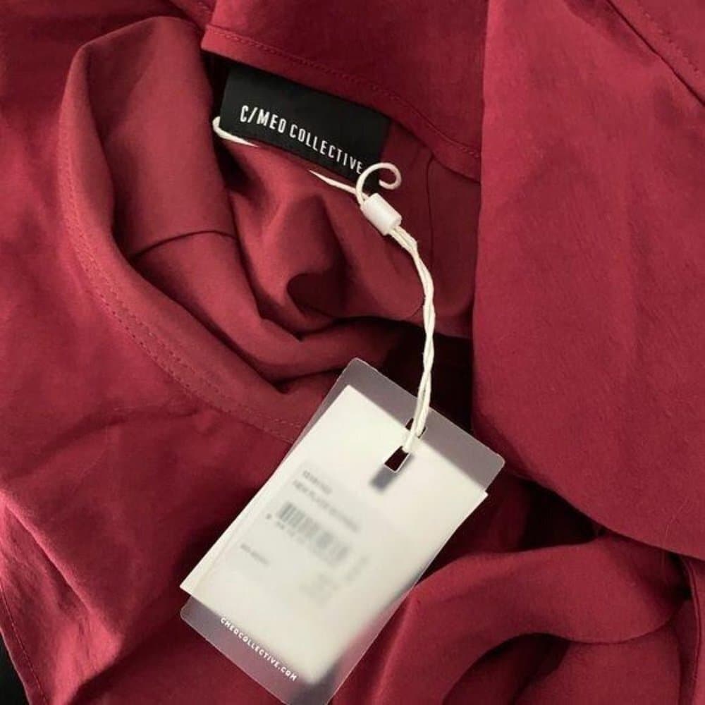 C/MEO Collective New Places Berry Dress Ruffle Neckline, Short Balloon Sleeves - Thumbnail 14