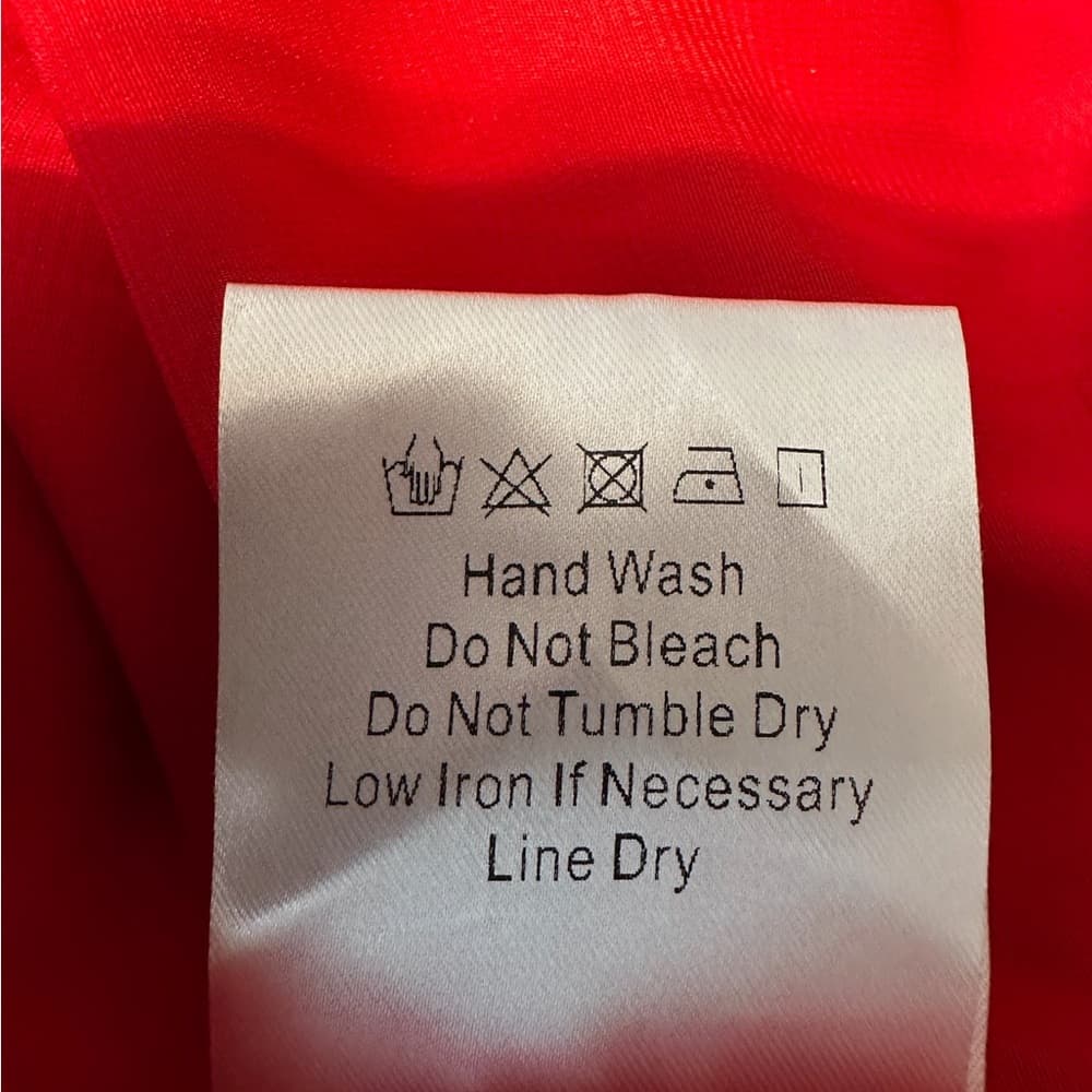 NWT O.P.T. x Revolve Red Midi Dress Side Thigh Slit Size Medium Valentine’s Day - Thumbnail 9