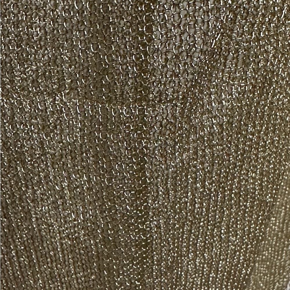 NWT Forever 21 Gold Metallic See Thru Dress Beach Cover Up Medium SEE NOTES - Thumbnail 8