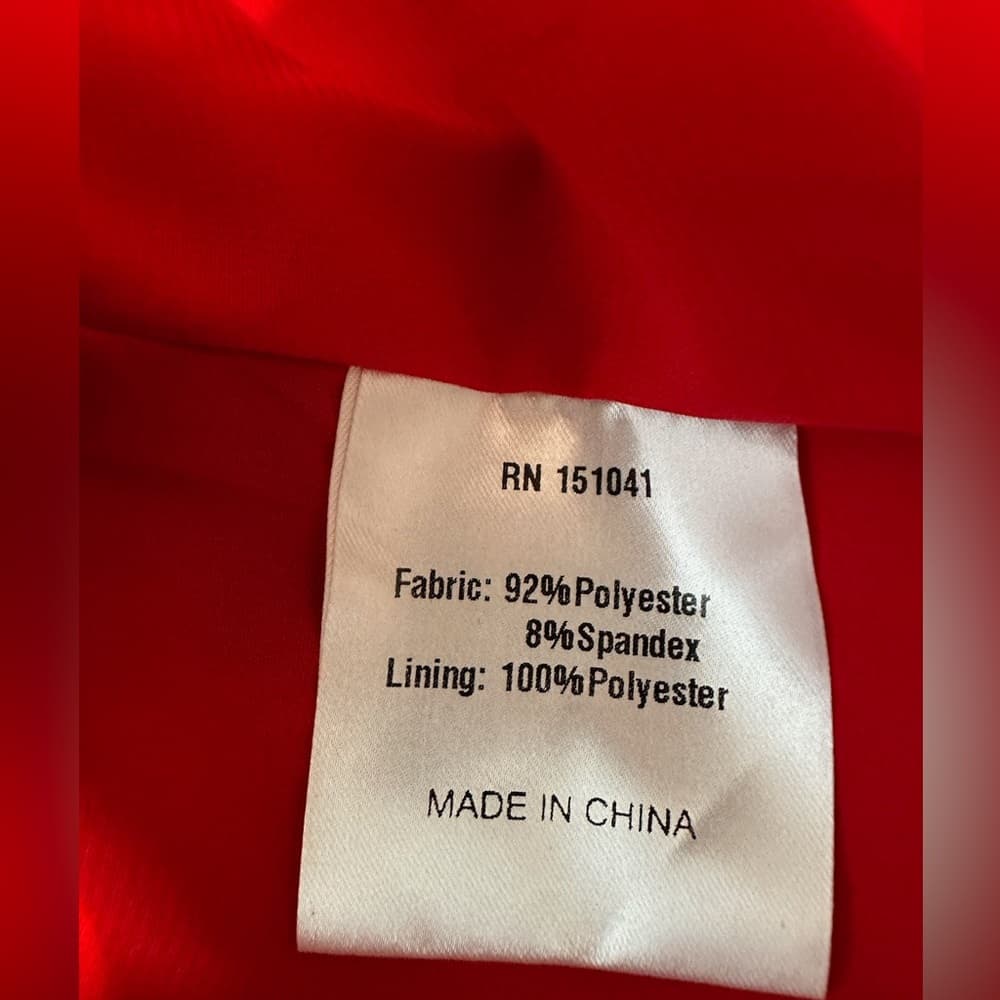NWT O.P.T. x Revolve Red Midi Dress Side Thigh Slit Size Medium Valentine’s Day - Thumbnail 8