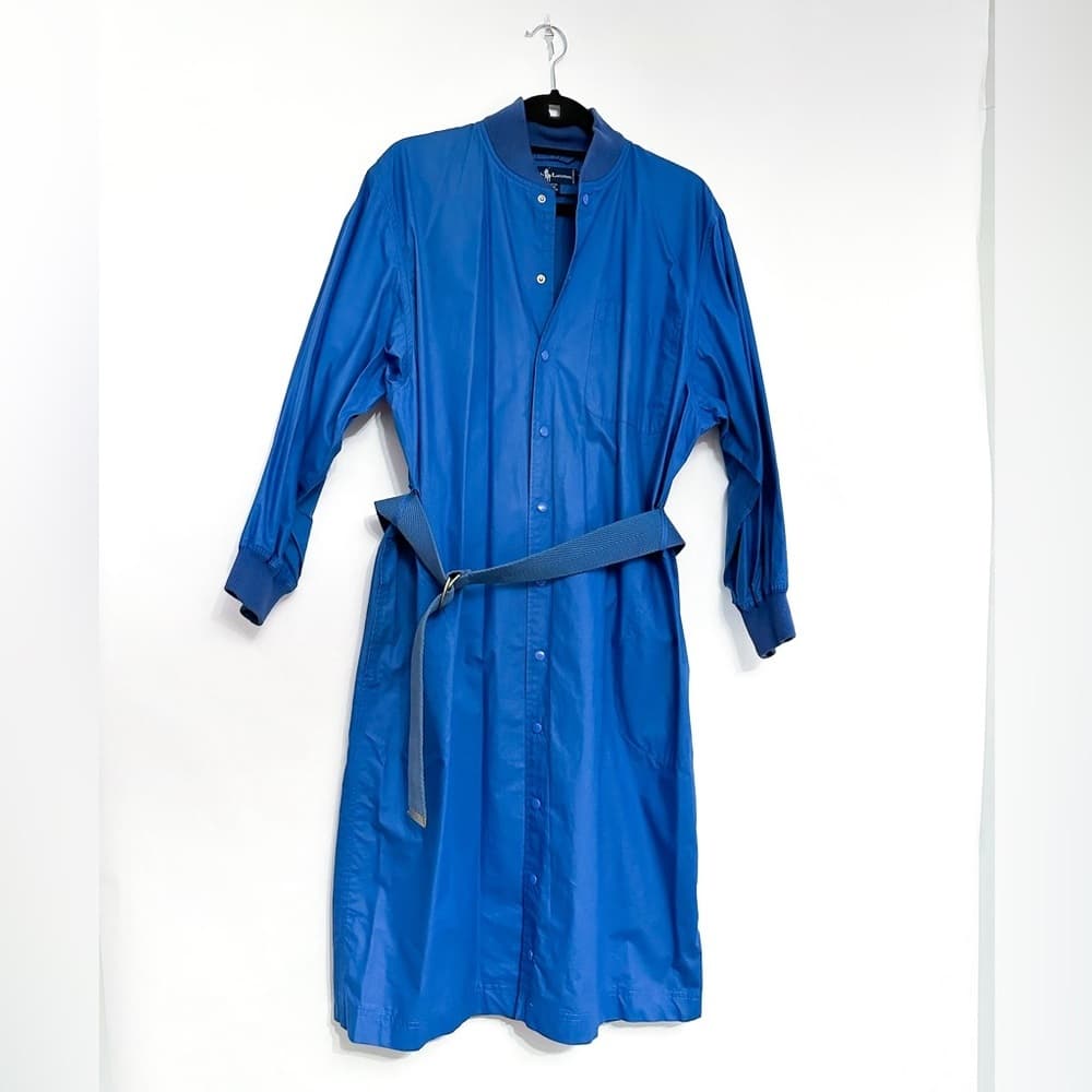 Ralph Lauren Vintage Classic Snap Button Belted Shirt Dress with Belt - Size 8 - Thumbnail 5