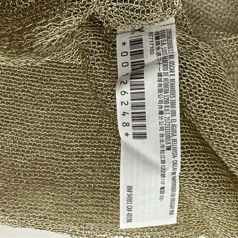 NWT Forever 21 Gold Metallic See Thru Dress Beach Cover Up Medium SEE NOTES - Thumbnail 10