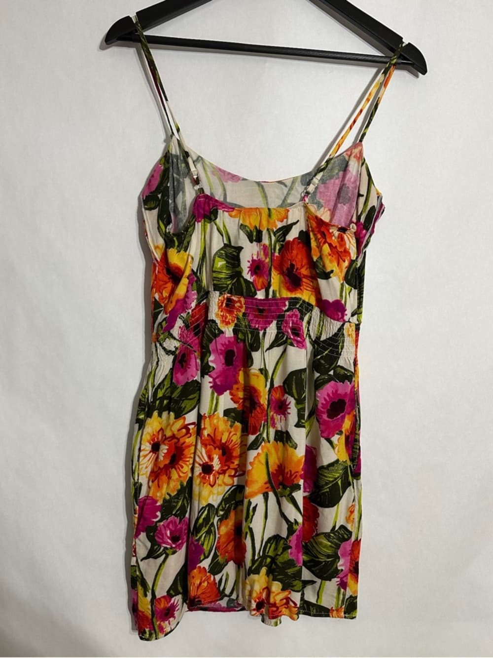 Mimi Chica Floral Ruffle Sundress Cottagecore Summer Mini Dress Medium Resort - Thumbnail 3