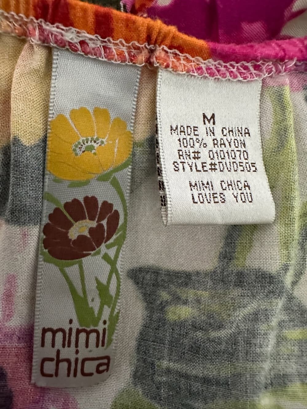 Mimi Chica Floral Ruffle Sundress Cottagecore Summer Mini Dress Medium Resort - Thumbnail 4