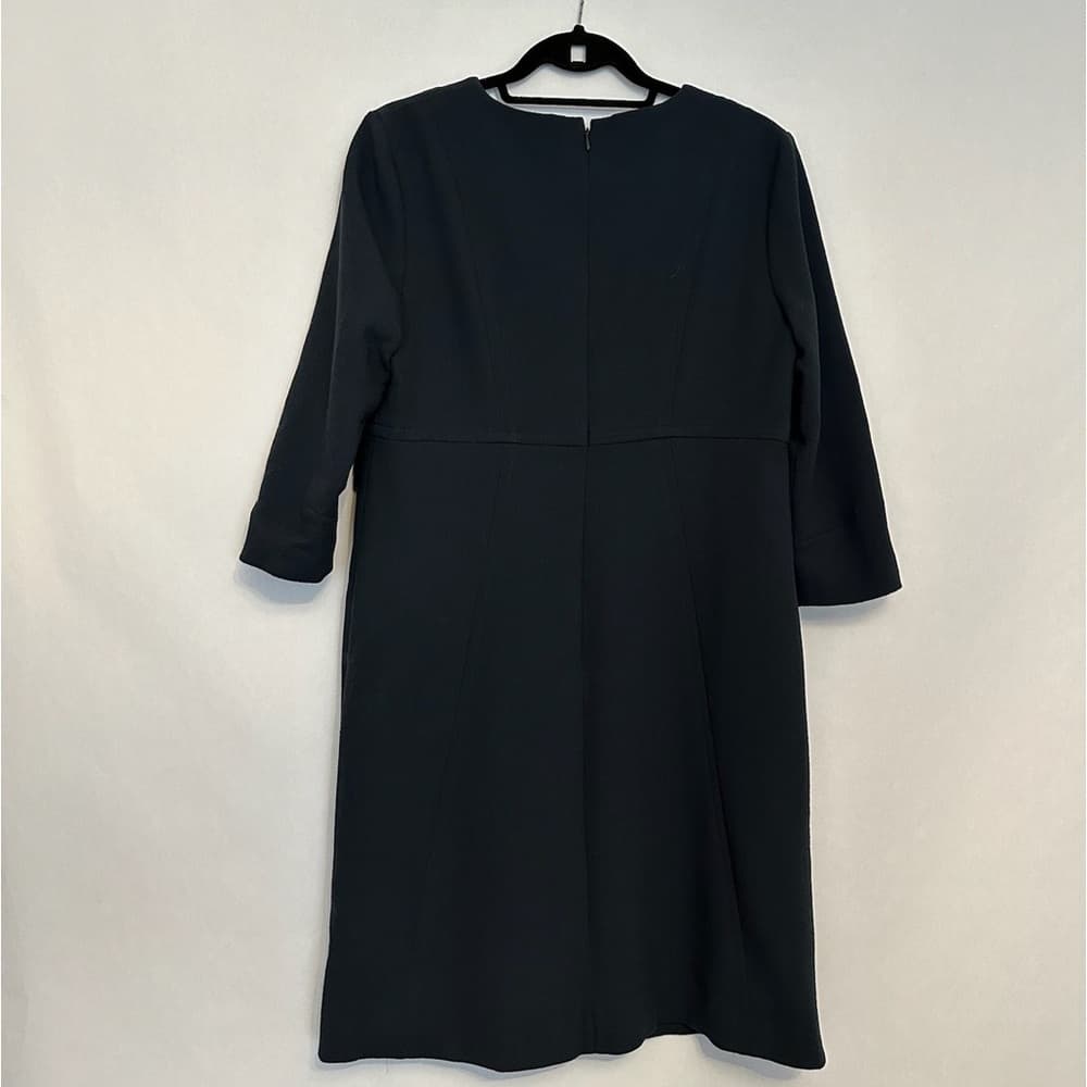 Jane Atelier Isme Shift Wool w Velvet Button Dress (UK 12/US 8) Designer Luxury - Thumbnail 3
