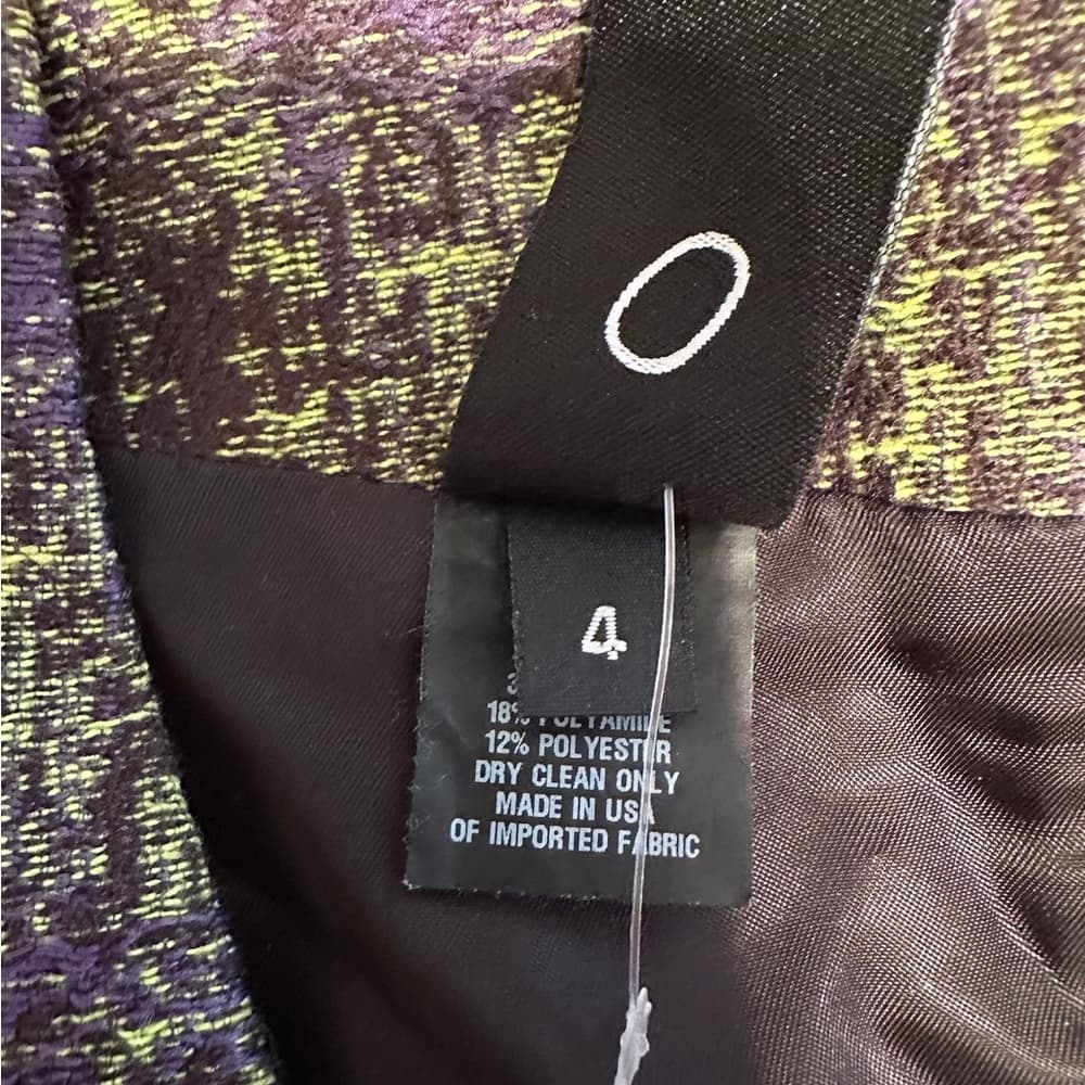 ZERO + MARIA CORNEJO Deep V Dress Abstract Print Tweed Business Size 4 Luxury - Thumbnail 6